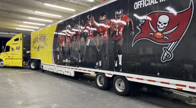 Tampa Bay Buccaneers Wrapped Tractor Trailer