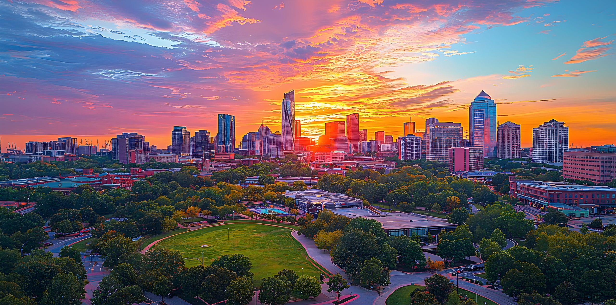 Moving to North Carolina Cityscape