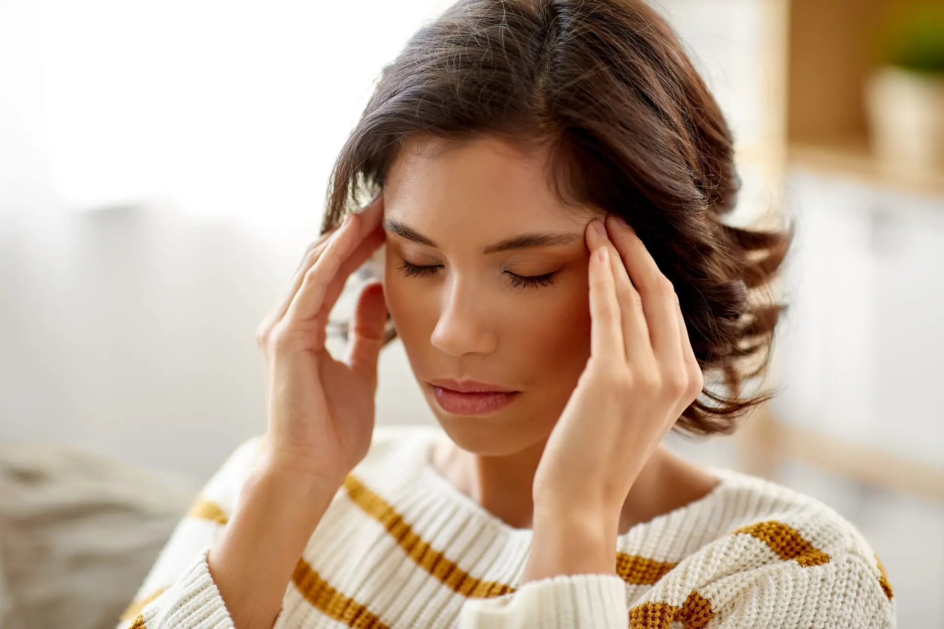 woman stressed while moving
